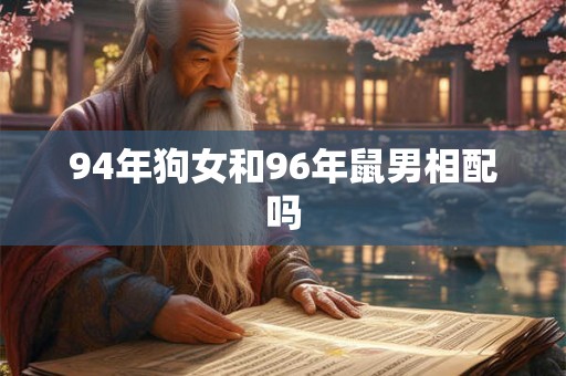 94年狗女和96年鼠男相配吗 94年狗女和96年鼠男相配吗