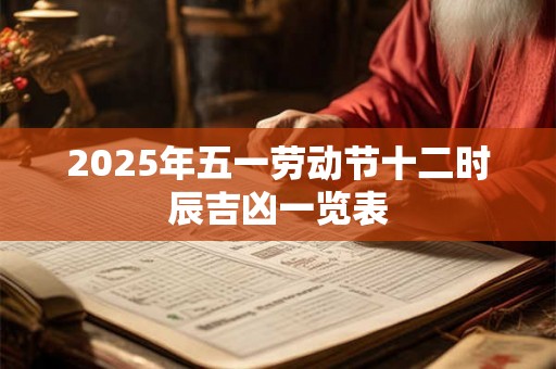 2025年五一劳动节十二时辰吉凶一览表 2025年五一劳动节十二时辰吉凶一览表