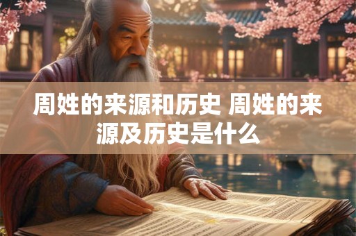 周姓的来源和历史 周姓的来源及历史是什么 周姓的来源和历史 周姓的来源及历史是什么