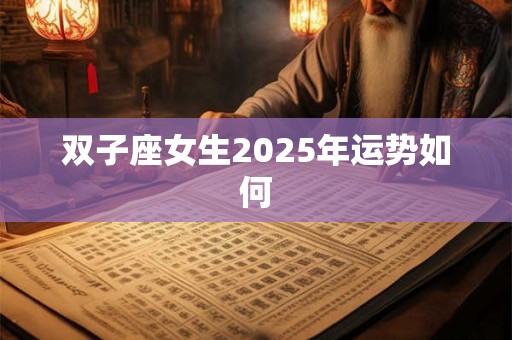 双子座女生2025年运势如何 双子座女生2025年运势如何