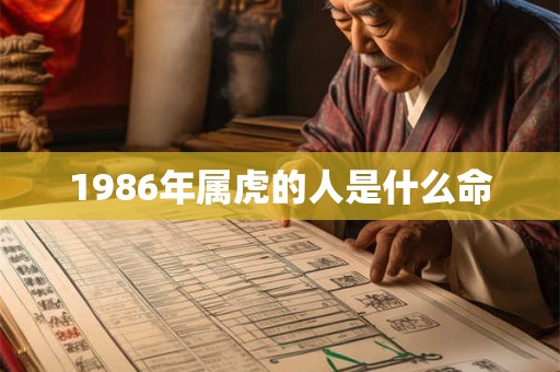 1986年属虎的人是什么命