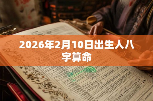 2026年2月10日出生人八字算命 2026年2月10日出生人八字算命