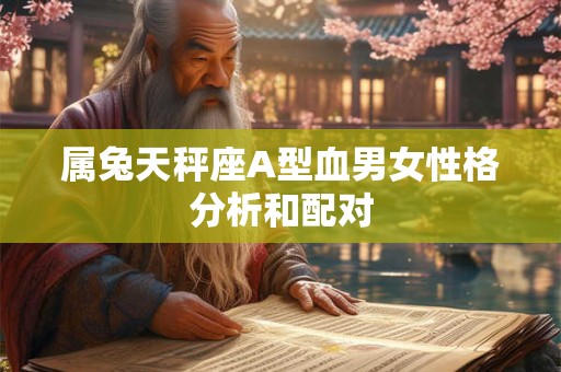 属兔天秤座A型血男女性格分析和配对 属兔天秤座A型血男女性格分析和配对