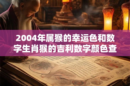 2004年属猴的幸运色和数字生肖猴的吉利数字颜色查询 2004年属猴的幸运色和数字生肖猴的吉利数字颜色查询