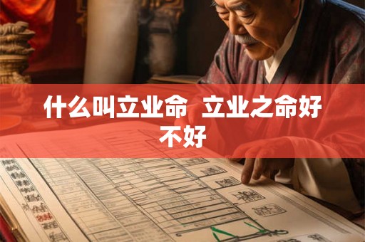 什么叫立业命 立业之命好不好 什么叫立业命 立业之命好不好
