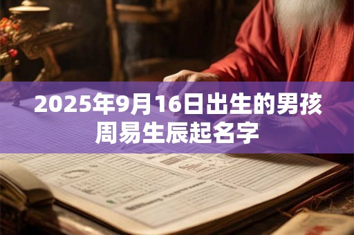 2025年9月16日出生的男孩周易生辰起名字 2025年9月16日出生的男孩周易生辰起名字