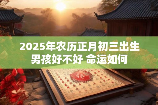 2025年农历正月初三出生男孩好不好 命运如何 2025年农历正月初三出生男孩好不好 命运如何