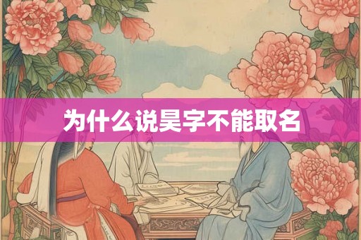 为什么说昊字不能取名