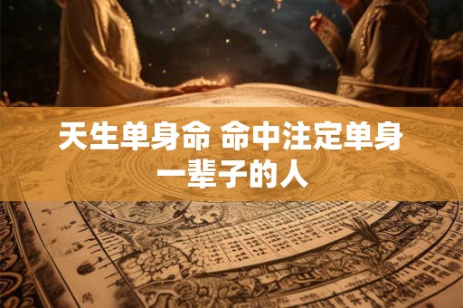 天生单身命 命中注定单身一辈子的人