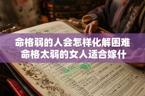 命格弱的人会怎样化解困难 命格太弱的女人适合嫁什么样的男人 命格弱的人会怎样化解困难 命格太弱的女人适合嫁什么样的男人
