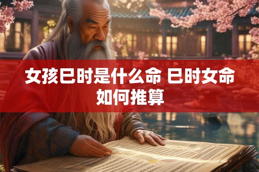 女孩巳时是什么命 巳时女命如何推算 女孩巳时是什么命 巳时女命如何推算
