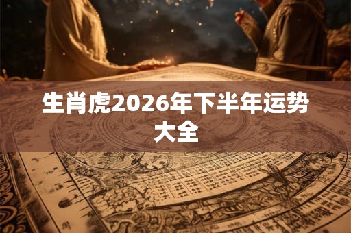 生肖虎2026年下半年运势大全 生肖虎2026年下半年运势大全