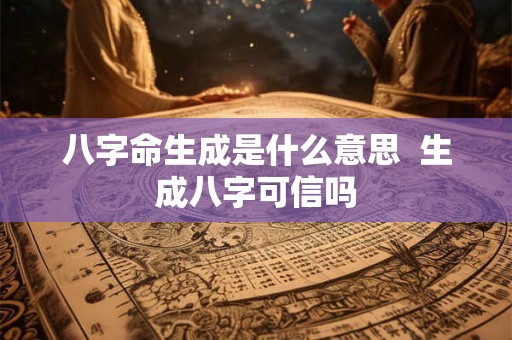 八字命生成是什么意思 生成八字可信吗 八字命生成是什么意思 生成八字可信吗