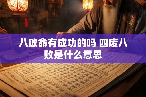 八败命有成功的吗 四废八败是什么意思 八败命有成功的吗 四废八败是什么意思