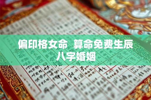 偏印格女命  算命免费生辰八字婚姻