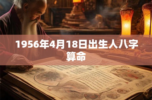 1956年4月18日出生人八字算命