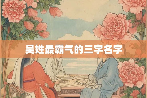 吴姓最霸气的三字名字 吴姓最霸气的三字名字
