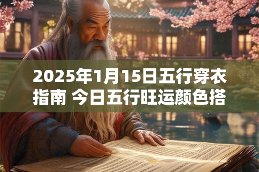 2025年1月15日五行穿衣指南 今日五行旺运颜色搭配 2025年1月15日五行穿衣指南 今日五行旺运颜色搭配