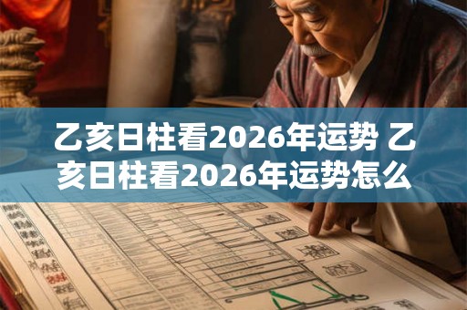 乙亥日柱看2026年运势 乙亥日柱看2026年运势怎么看 乙亥日柱看2026年运势 乙亥日柱看2026年运势怎么看
