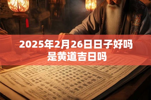 2025年2月26日日子好吗 是黄道吉日吗 2025年2月26日日子好吗 是黄道吉日吗