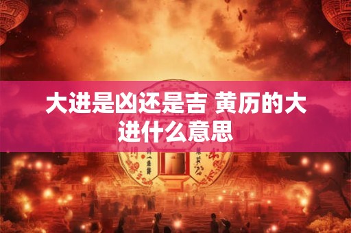 大进是凶还是吉 黄历的大进什么意思 大进是凶还是吉 黄历的大进什么意思