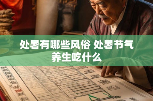处暑有哪些风俗 处暑节气养生吃什么 处暑有哪些风俗 处暑节气养生吃什么