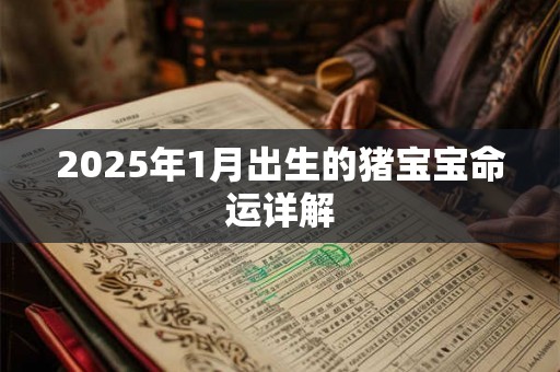 2025年1月出生的猪宝宝命运详解 2025年1月出生的猪宝宝命运详解