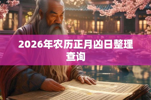 2026年农历正月凶日整理查询 2026年农历正月凶日整理查询