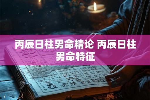 丙辰日柱男命精论 丙辰日柱男命特征 丙辰日柱男命精论 丙辰日柱男命特征