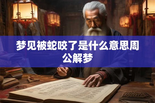 梦见被蛇咬了是什么意思周公解梦