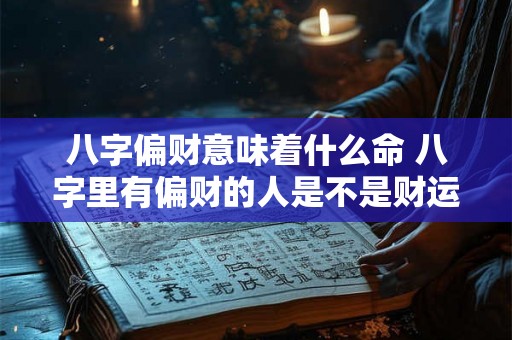 八字偏财意味着什么命 八字里有偏财的人是不是财运好