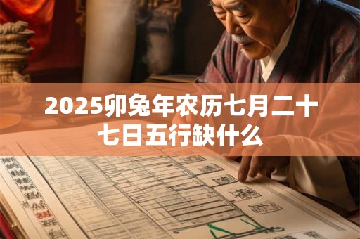 2025卯兔年农历七月二十七日五行缺什么