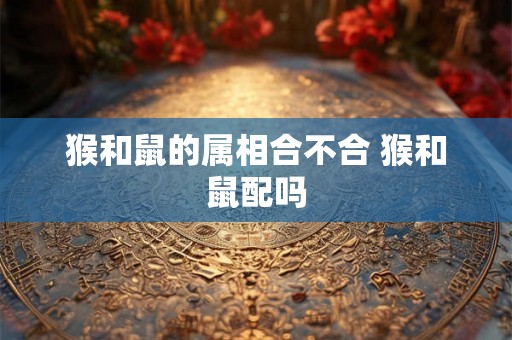 猴和鼠的属相合不合 猴和鼠配吗 猴和鼠的属相合不合 猴和鼠配吗