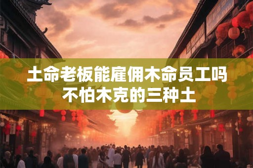 土命老板能雇佣木命员工吗 不怕木克的三种土