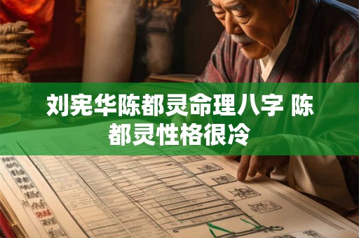 刘宪华陈都灵命理八字 陈都灵性格很冷