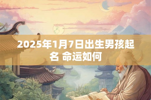 2025年1月7日出生男孩起名 命运如何