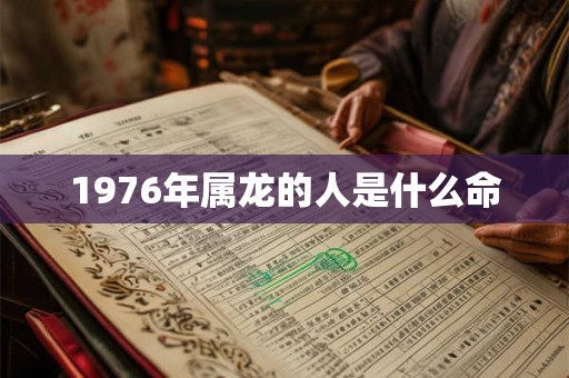 1976年属龙的人是什么命
