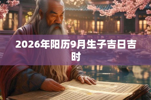 2026年阳历9月生子吉日吉时 2026年阳历9月生子吉日吉时