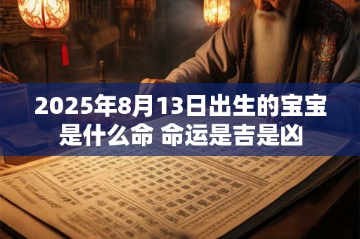 2025年8月13日出生的宝宝是什么命 命运是吉是凶 2025年8月13日出生的宝宝是什么命 命运是吉是凶