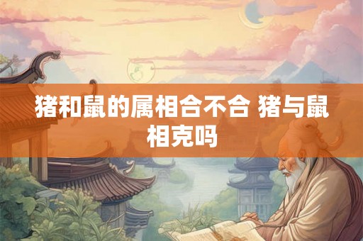 猪和鼠的属相合不合 猪与鼠相克吗 猪和鼠的属相合不合 猪与鼠相克吗
