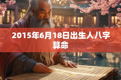 2015年6月18日出生人八字算命