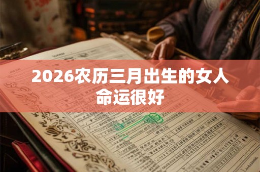 2026农历三月出生的女人命运很好