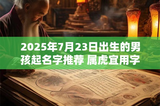 2025年7月23日出生的男孩起名字推荐 属虎宜用字
