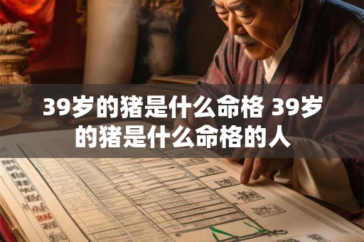 39岁的猪是什么命格 39岁的猪是什么命格的人 39岁的猪是什么命格 39岁的猪是什么命格的人