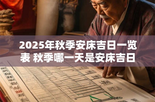 2025年秋季安床吉日一览表 秋季哪一天是安床吉日 2025年秋季安床吉日一览表 秋季哪一天是安床吉日