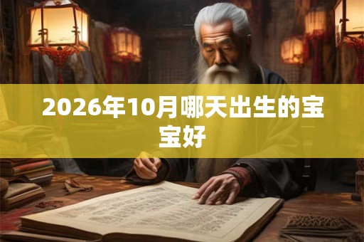 2026年10月哪天出生的宝宝好 2026年10月哪天出生的宝宝好