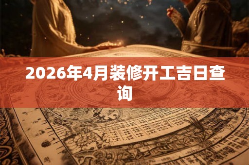 2026年4月装修开工吉日查询 2026年4月装修开工吉日查询