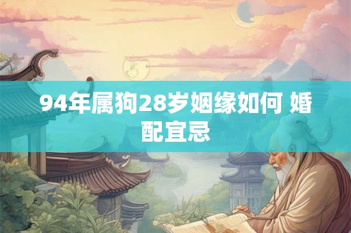 94年属狗28岁姻缘如何 婚配宜忌 94年属狗28岁姻缘如何 婚配宜忌