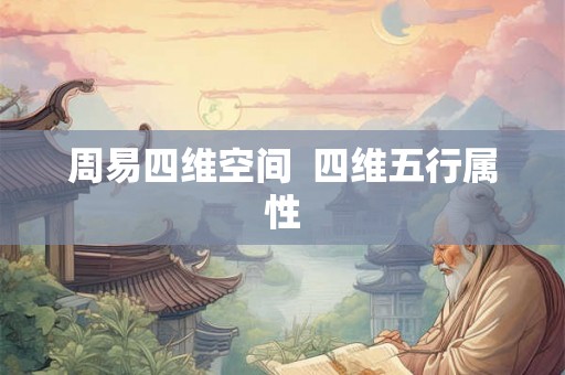 周易四维空间  四维五行属性