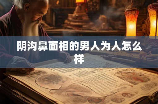 阴沟鼻面相的男人为人怎么样 阴沟鼻面相的男人为人怎么样